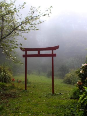Tori Gate in Garden - Tomah Retreat
