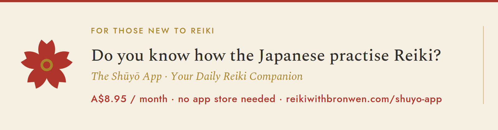 Do you know how the Japanese practise Reiki? The Shūyō App — your daily Reiki companion.